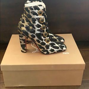 Christian Louboutin leopard booties